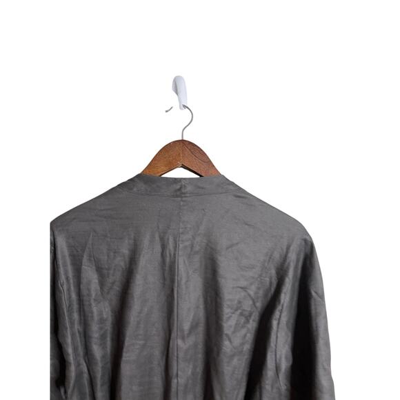 Totally Blown Jumpsuit Gray Linen Belted Relaxed Handmade in LA Womans Large - Picture 3 of 9